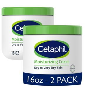 Cetaphil Moisturizing Cream, Dry Sensitive Skin, Fragrance Free, 16oz 2Pk | 2-pack value, face and body hydration, non-comedogenic, fragrance free